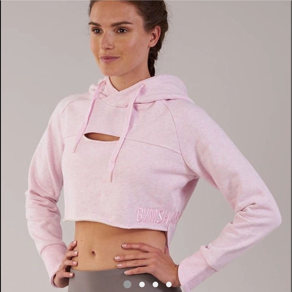 Gymshark Raw Edge Pink Hoodie